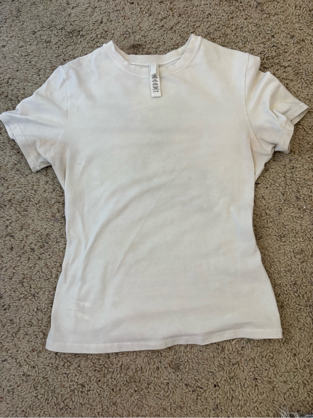 Skims White Short-Sleeve Crewneck Tee